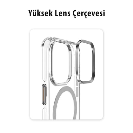 Joko Apple İphone 14 Pro Kılıf Crystal Magsafe Kapak - Siyah