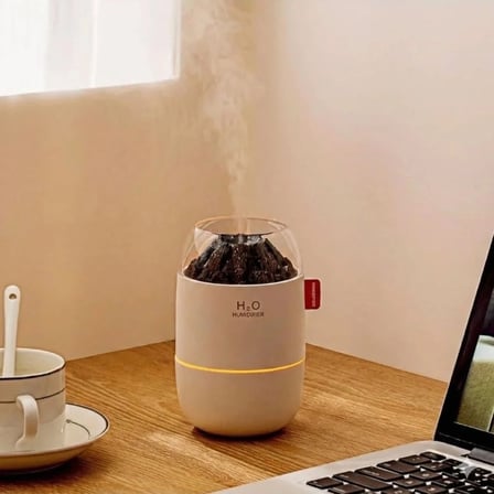 Ahşap Odun Ateşi Tasarımlı 280 Ml Ultrasonik Hava Nemlendirici & Aroma Difüzör – Soğuk Buhar Makinesi, Led Işıklı, Ortam Nemlendirici