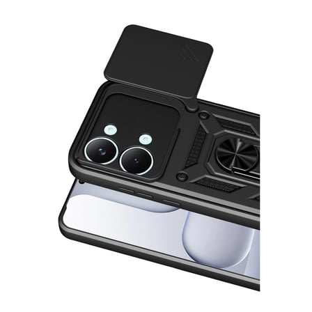 Xiaomi Poco X8 Pro Max Pars Lens Yüzüklü Silikon - Siyah