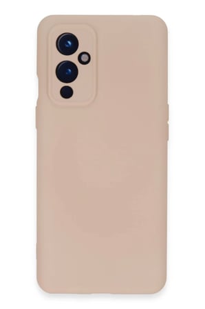 One Plus 9 Kılıf Nano içi Kadife Silikon - Pudra