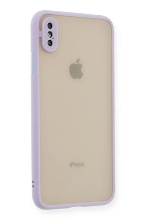 Apple iPhone XS Max Kılıf Montreal Silikon Kapak - Mor