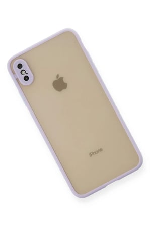 Apple iPhone XS Max Kılıf Montreal Silikon Kapak - Mor