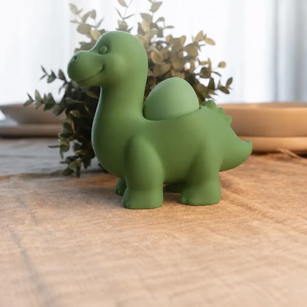 3D Baskı Dinozor Yumurtalık - Sevimli Eggosaurus Yumurta Tutucu-Yeşil