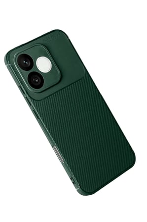 Huawei Honor 600 Lite Auto Focus Karbon Kapak - Koyu Yeşil