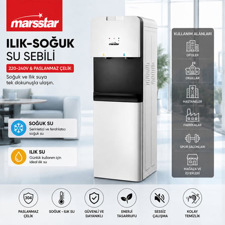 Su Sebili (Sıcak/Soğuk/Ilık) - Paslanmaz Çelik 220-240V