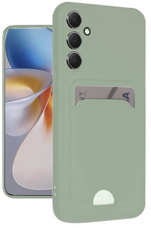 Samsung Galaxy A16 5G Kılıf Kelvin Kartvizitli Silikon - Açık Yeşili