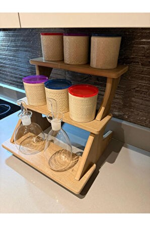 Lüx Baharatlık Stant, Modern Stand, fuar standı, 3 raflı tezgah üstü raf