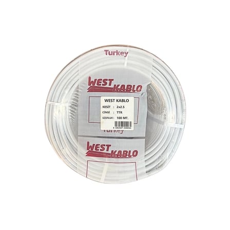 2x2,5 mm Ttr Elektrik Kablosu 100 Metre