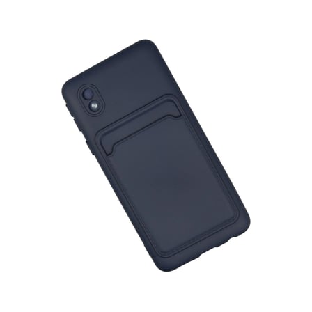 Samsung Galaxy A01 Core Kılıf Kelvin Kartvizitli Silikon - Lacivert