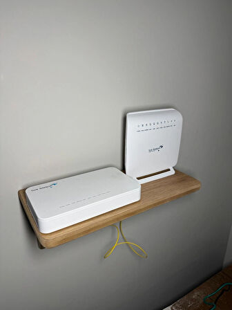 Dekoratif Priz Üstü Raf, Tekli Modem Rafı