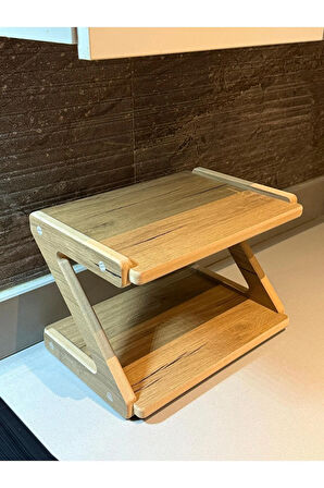 Lüks Mutfak Tezgah Rafı 38x27x25, Estetik Raf, Çok Kullanışlı Raf, Baharatlık, Bardaklık