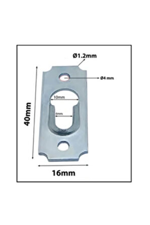 10 Ad. Gizli Çerçeve Askısı Bombeli Dar Model - Metal Tablo Askı Aparatı - Vidalı Resim Asma Kancası