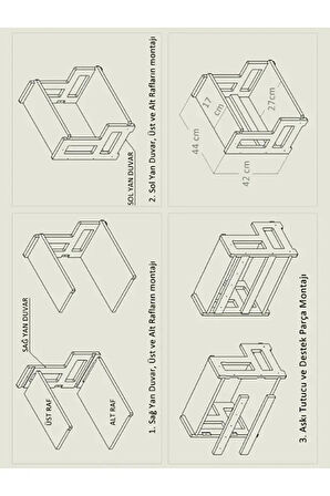 Tezgah Üstü Raf Kahve Köşesi Raf Baharatlık