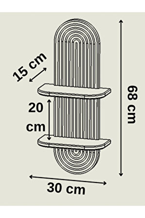 Dekoratif Duvar Rafı, Bohem Gökkuşağı iskandinav tarzı