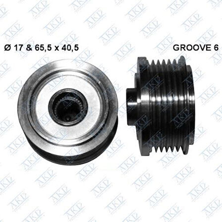 Akd Op115128 Alternatör Kasnağı Rulmanlı Doblo Grande Punto 1.9 Jtd Astra H Vectra C Zafıra Sıgnum 1.9 Cdtı 05>