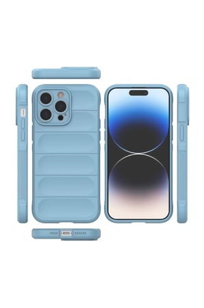 Apple iPhone 15 Pro Kılıf Optimum Silikon - Sky Blue