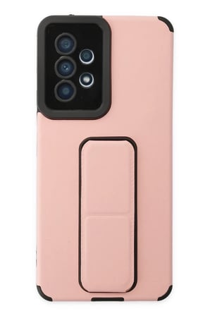 Samsung Galaxy A53 5G Kılıf Mega Standlı Silikon - Pudra
