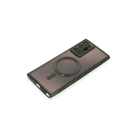 Samsung Galaxy Note 20 Ultra Kılıf Kross Magneticsafe Kapak - Koyu Yeşil