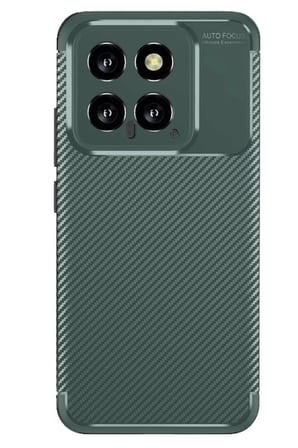 Xiaomi Mi 14T Kılıf Auto Focus Karbon Kapak - Koyu Yeşil