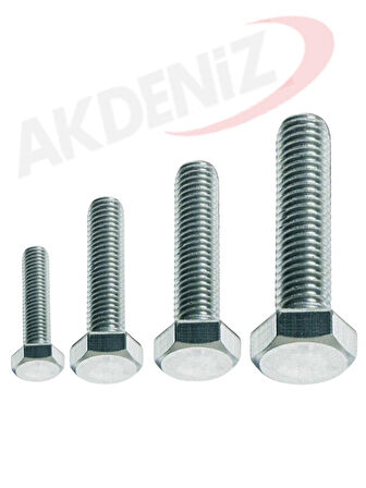 Akdeniz DIN933 M7*16 Mm Galv. Kaplamalı Cıvata 1000 Adet