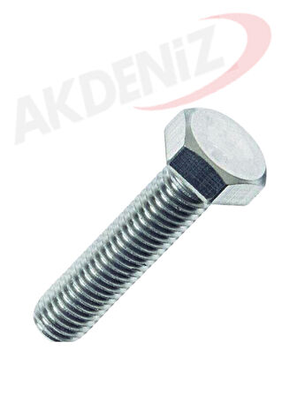 Akdeniz DIN933 M7*60 Mm Galv. Kaplamalı Cıvata 200 Adet