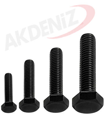 Akdeniz DIN933 M8*40 Mm Siyah Cıvata 1000 Adet