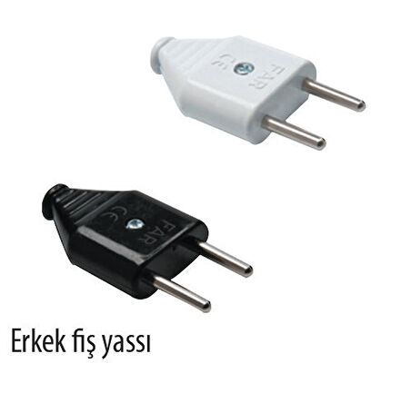 SİYAH YASSI ERKEK FİŞ 5 ADET