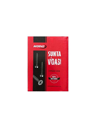 Akdeniz Sunta Vidası Yd 6,0X80 Yarım Diş Çinko 5 Paket