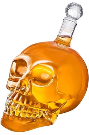 Crystal Head Kuru Kafa Cam Şişe Hediyelik Sürahi (350 ML)
