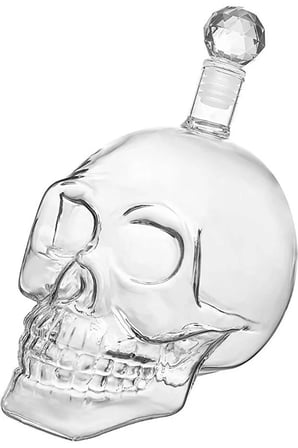Crystal Head Kuru Kafa Cam Şişe Hediyelik Sürahi (350 ML)