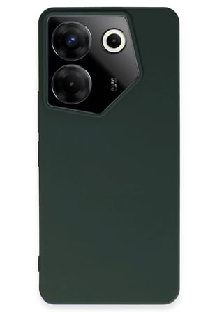 Tecno Camon 20 Pro 5G Kılıf First Silikon - Koyu Yeşil