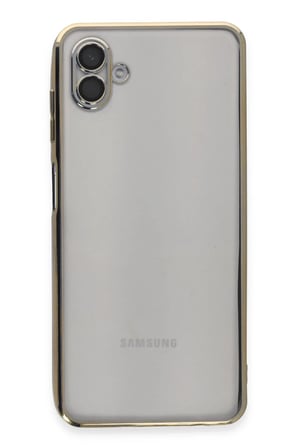 Samsung Galaxy A04 Kılıf Razer Lensli Silikon - Gold