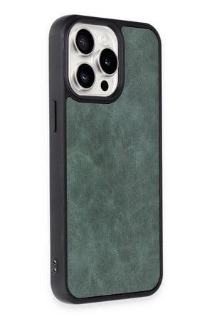 Apple iPhone 14 Pro Max Kılıf Aras Deri Kapak - Koyu Yeşil