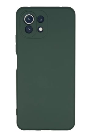 Xiaomi Mİ 11 Lite Kılıf Nano içi Kadife Silikon - Koyu Yeşil