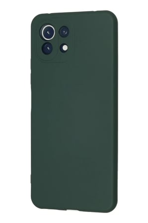 Xiaomi Mİ 11 Lite Kılıf Nano içi Kadife Silikon - Koyu Yeşil
