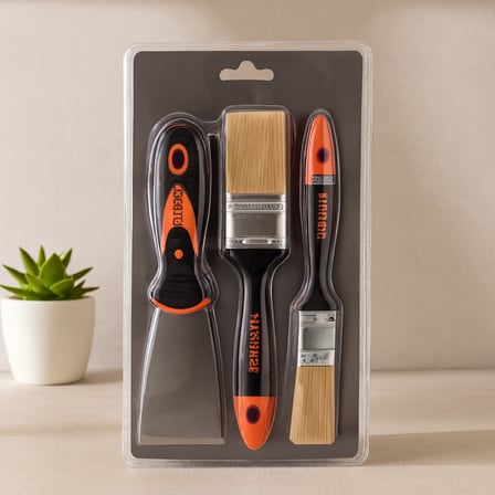 Boyacı Seti 3 Parça (50 mm Spatula ve 2 Kestirme Fırça)