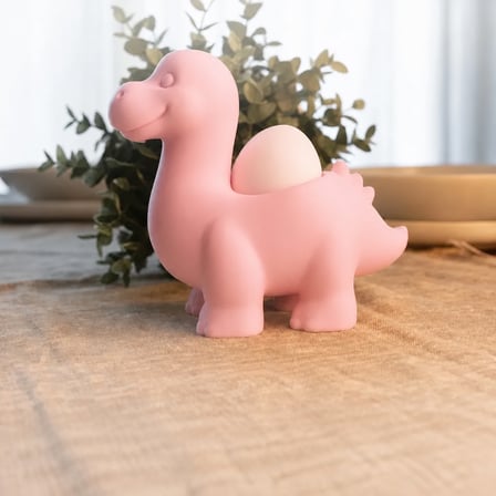 3D Baskı Dinozor Yumurtalık - Sevimli Eggosaurus Yumurta Tutucu-Pembe