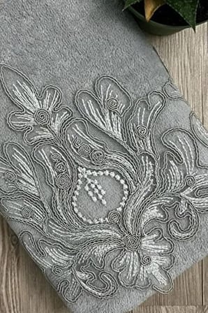 Alyena Güpürlü Pamuklu Çeyizlik El Yüz Havlusu 2'li Set 50x90 cm