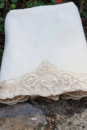 Belinza Güpürlü Pamuklu Çeyizlik El Yüz Havlusu 50x90 cm