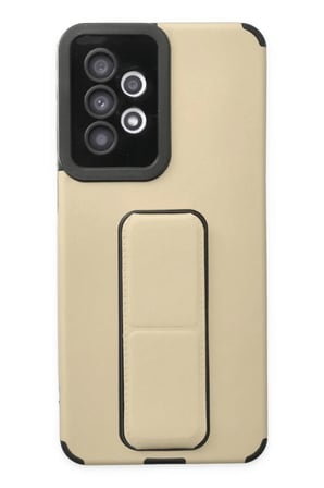 Samsung Galaxy A33 5G Kılıf Mega Standlı Silikon - Gold