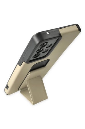 Samsung Galaxy A33 5G Kılıf Mega Standlı Silikon - Gold