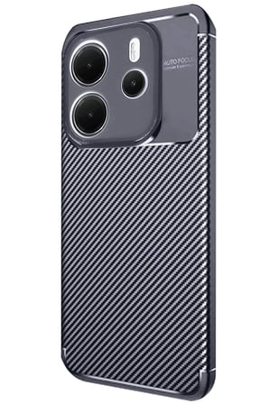 Xiaomi Redmi Note 14 4G Kılıf Auto Focus Karbon Kapak - Lacivert