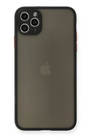 Apple iPhone 11 Pro Max Kılıf Montreal Silikon Kapak - Siyah