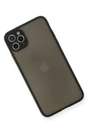 Apple iPhone 11 Pro Max Kılıf Montreal Silikon Kapak - Siyah