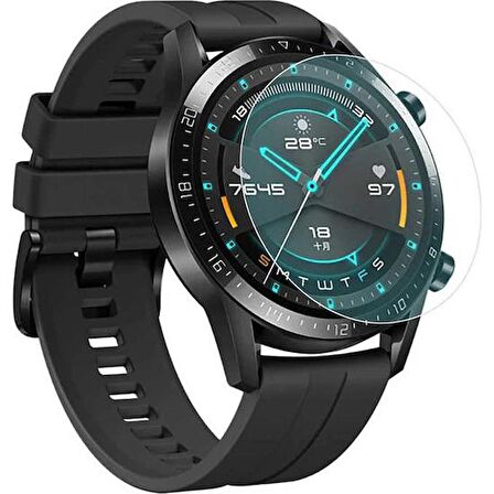 ECR Huawei Watch GT 2 46 Mm Gerçek Kırılmayan Ekran Koruyucu (2 Adet)