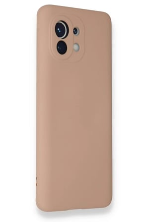 Xiaomi Mi 11 Kılıf Nano içi Kadife Silikon - Pudra
