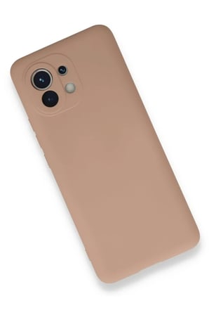 Xiaomi Mi 11 Kılıf Nano içi Kadife Silikon - Pudra