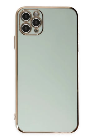 Apple iPhone 11 Pro Max Kılıf Volet Silikon - Açık Yeşil