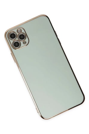Apple iPhone 11 Pro Max Kılıf Volet Silikon - Açık Yeşil