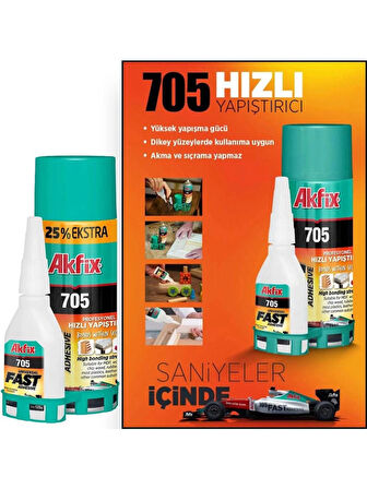 AKFIXN705 HIZLI YAPIŞTIRICI (MDF KİT) 200ml+50gr